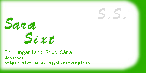 sara sixt business card